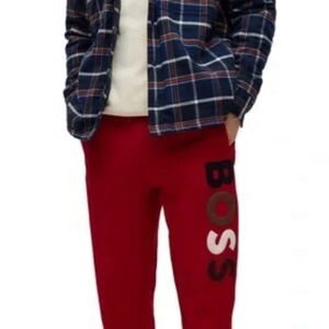 Hugo BOSS Luxe Red Spell Out Sweatpants Xxl 80’s Preppy Style